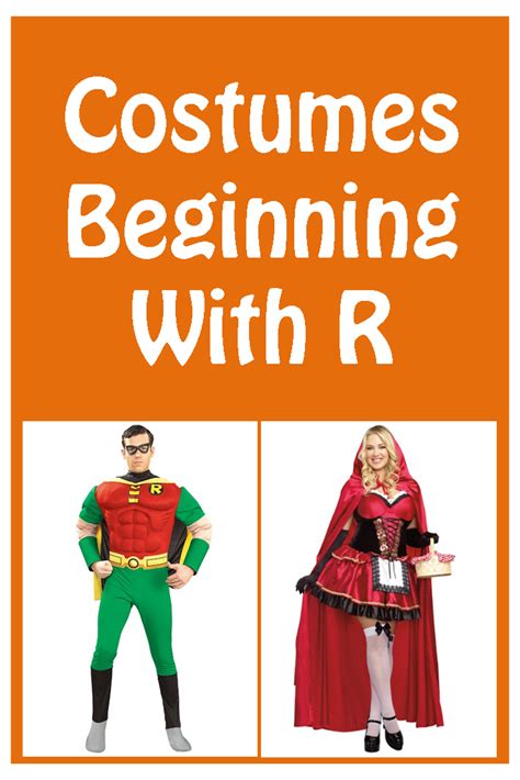 r costumes ideas|costume ideas beginning with r.